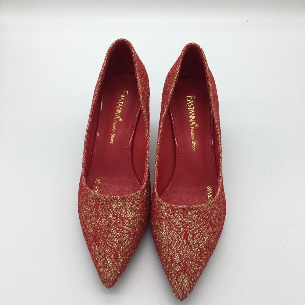 Eastanna Fashion Pointed Toe Kitten Heel Pump